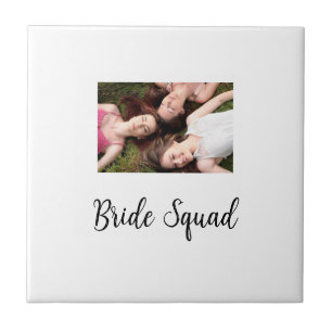 Carreau Ajoutez votre nom photo bridesmaid squad marié par