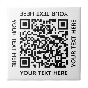 Carreau Ajoutez votre propre QR Code text Scan Minimal Sim