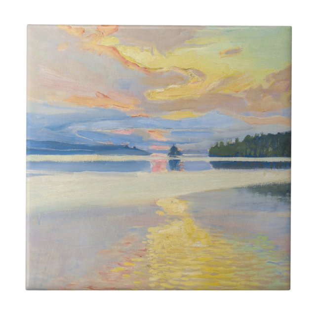 Carreau Akseli Gallen-Kallela - Coucher de soleil sur le l (Devant)