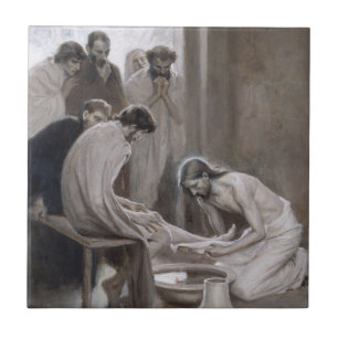 Carreau Albert Edelfeel - Jésus Laver les pieds des discip