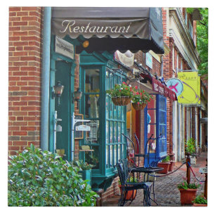 Carreau Alexandria VA - Restaurant Avec Awning Brown