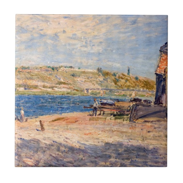 Carreau Alfred Sisley - Les berges de la rivière à Saint-M (Devant)