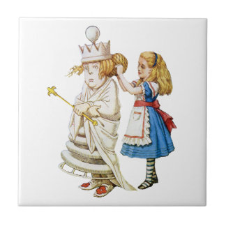 Carreau Alice et la reine blanche au pays des merveilles