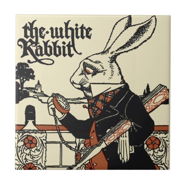 Carreau Alice White Rabbit Classic Wonderland (Devant)