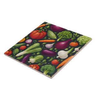 Carreau Aliments sains Joyeux Légumes Collection moderne