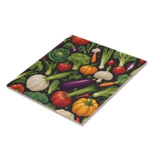 Carreau Aliments sains Joyeux Légumes Collection populaire