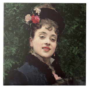 Carreau Aline Masson, le modèle de l'artiste (huile sur l