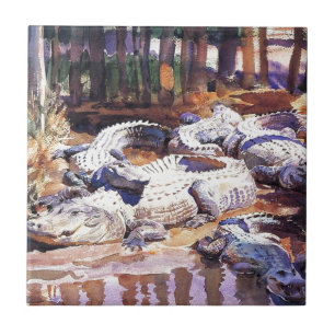 Carreau Alligators boueux par John Singer Sargent