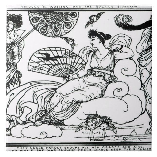 Carreau 'Alors la reine d'air a flotté dans la salle (Devant)