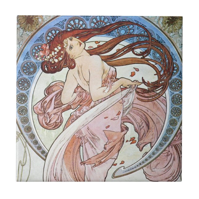 Carreau Alphonse Mucha déesse (Devant)