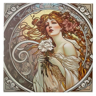 Carreau Alphonse Mucha Sarah Bernhardt Art Nouveau