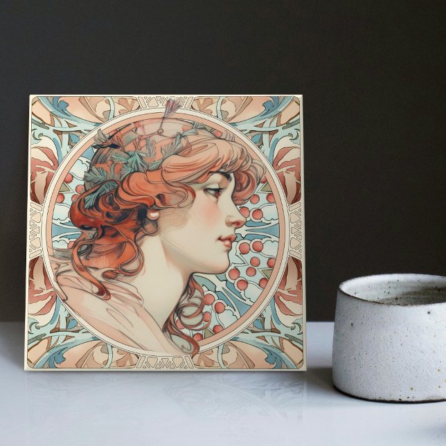 Carreau Alphonse Mucha Sarah Bernhardt Art Nouveau (Créateur téléchargé)