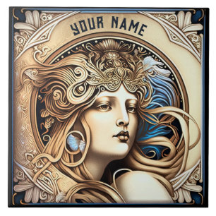 Carreau Alphonse Mucha Zodiac Décor Mur Art Nouveau
