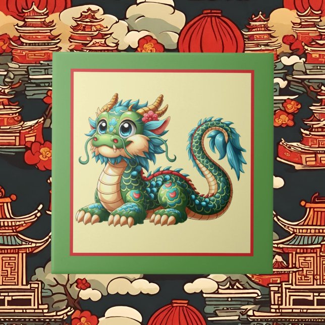 Carreau Amateurs de dragon chinois cool (Créateur téléchargé)