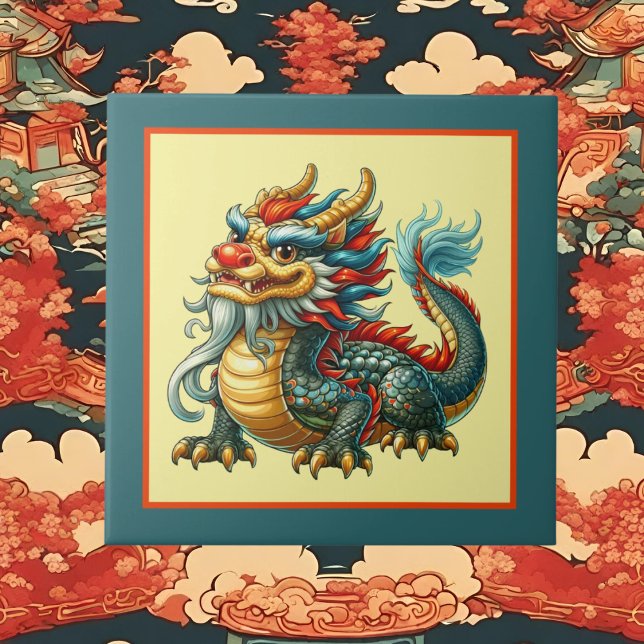 Carreau Amateurs de dragon chinois cool (Créateur téléchargé)