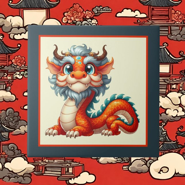Carreau amateurs de dragon de chine cool (Créateur téléchargé)