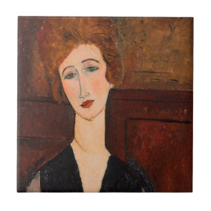 Carreau Amedeo Modigliani - Portrait d'une femme