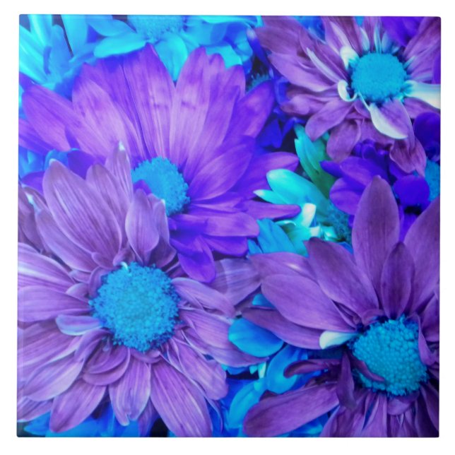 Carreau Améthyste Bleu pourpre et Turquoise (Devant)