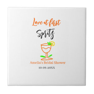 Carreau Amour au premier spritz orange noir enterrement de