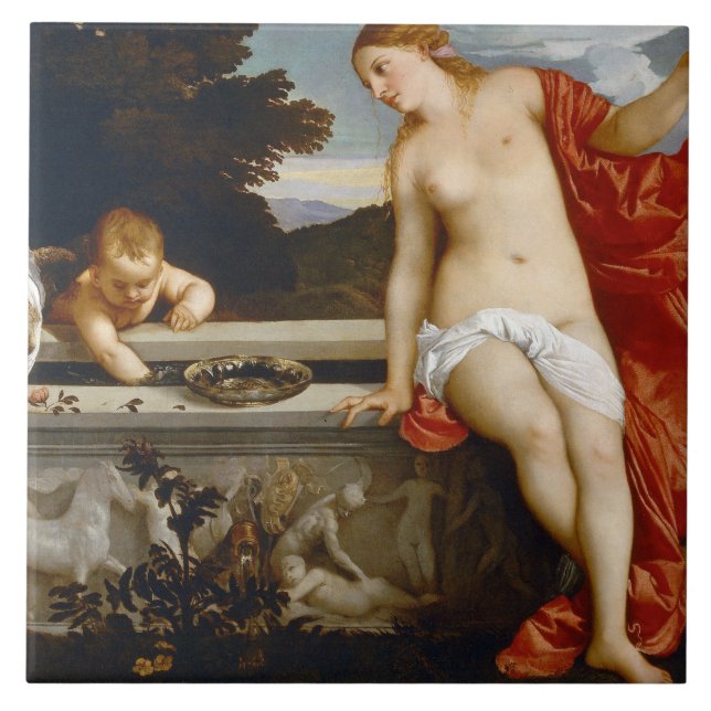 Carreau Amour sacré et profane, Tiziano Vecelli (Devant)