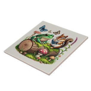 Carreau Amoureux des animaux boisés mignons