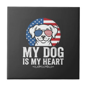 Carreau Amoureux des chiens Mon chien est mon cœur