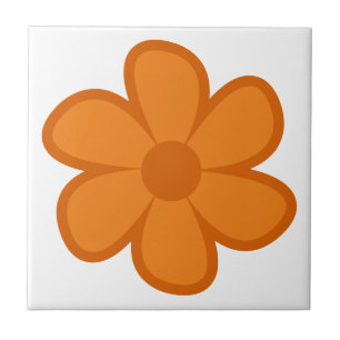 Carreau Amusant Funky 60s les années 70 Retro Flower Carre