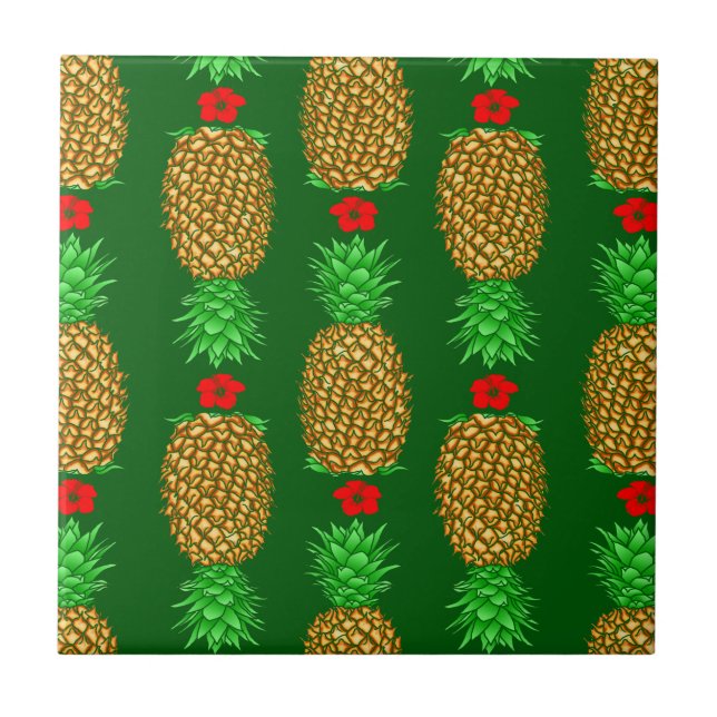 Carreau Ananas de Noël Tropical Noël chaud Noël Gre (Devant)