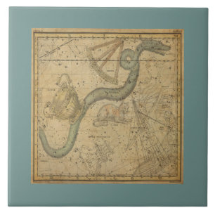 Carreau Ancien graphique en étoile de la constellation d'