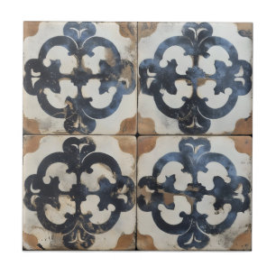 Carreau Ancien Motif de tuiles italiennes
