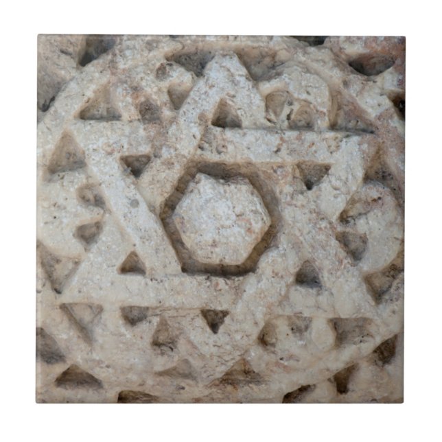 Carreau Ancienne étoile de David sculptant, Israël (Devant)