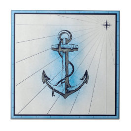 Carreau Ancre des navires nautiques vintages