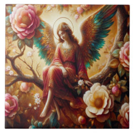 Carreau Angel Sitting Alone on a Tree Limb 