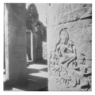 Carreau Angkor Cambodia, Apsara Carving The Bayon 2