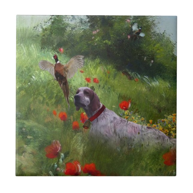 Carreau Anglais Setter, Chasse de faisan (Devant)