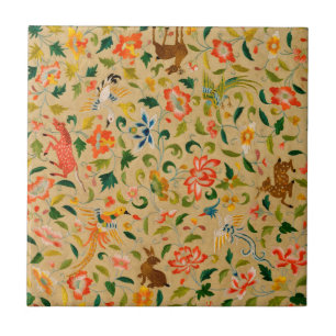 Carreau Animal Antique Cheval Oiseau Deer Rabbit