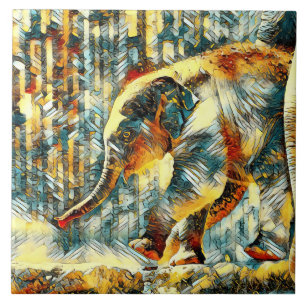 Carreau AnimalArt_Elephant_001