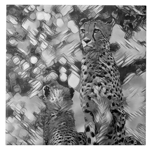 Carreau AnimalArtBW_Cheetah_008 (Devant)