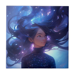 Carreau Anime Girl Fabriquée En Étoiles