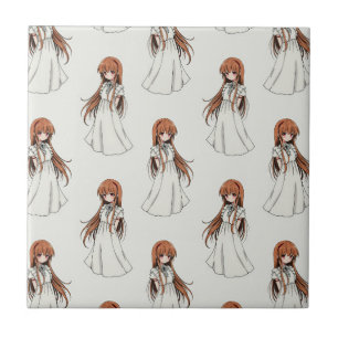 Carreau Anime Weeb Girl Manga Design Motif