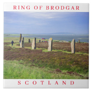 Carreau Anneau Orkney en céramique vue Brodgar