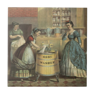 Carreau Annonce Vintage Pour Lave-Linge Maison Et Wringer.