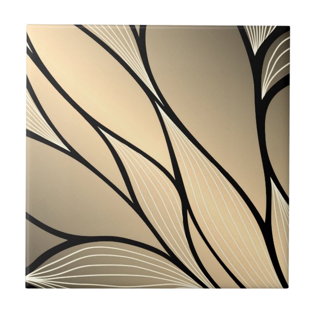 Carreau Antique Gold Creative Leave Motif (Devant)