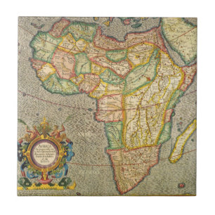 Carreau Antique Old World Carte de l'Afrique de Gerardus M