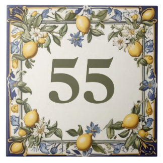 Carreau Antique Porte en citron Maison Numéro Plaque Signa