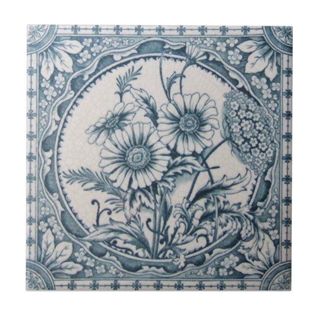 Carreau Antiquité Transferware de la reproduction VT0045 (Devant)
