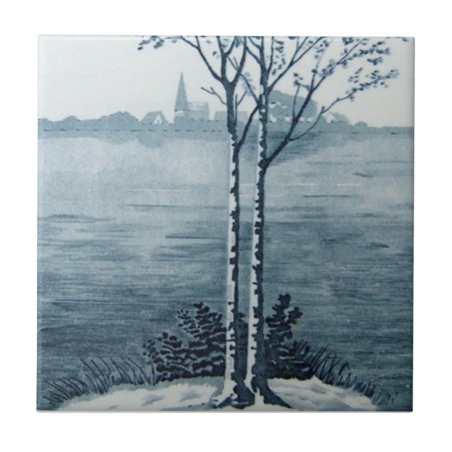 Carreau Antiquité Transferware de la reproduction VT0066 (Devant)