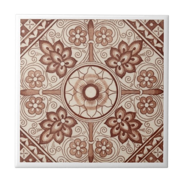 Carreau Antiquité Transferware de la reproduction VT0100 (Devant)