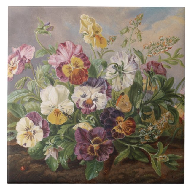 Carreau Anton Mollis Vintage Pansy (Devant)