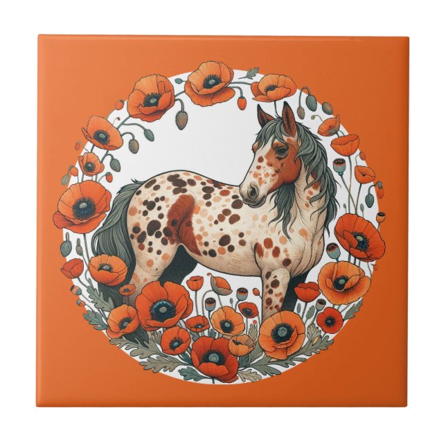 Carreau Appaloosa Horse Poppy Appy Hors (Devant)